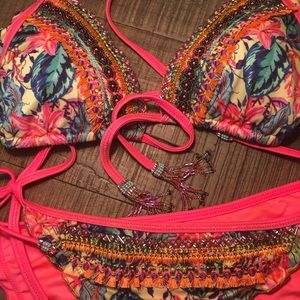 Bikini Set  Made In Colombia Hand Embroidered.